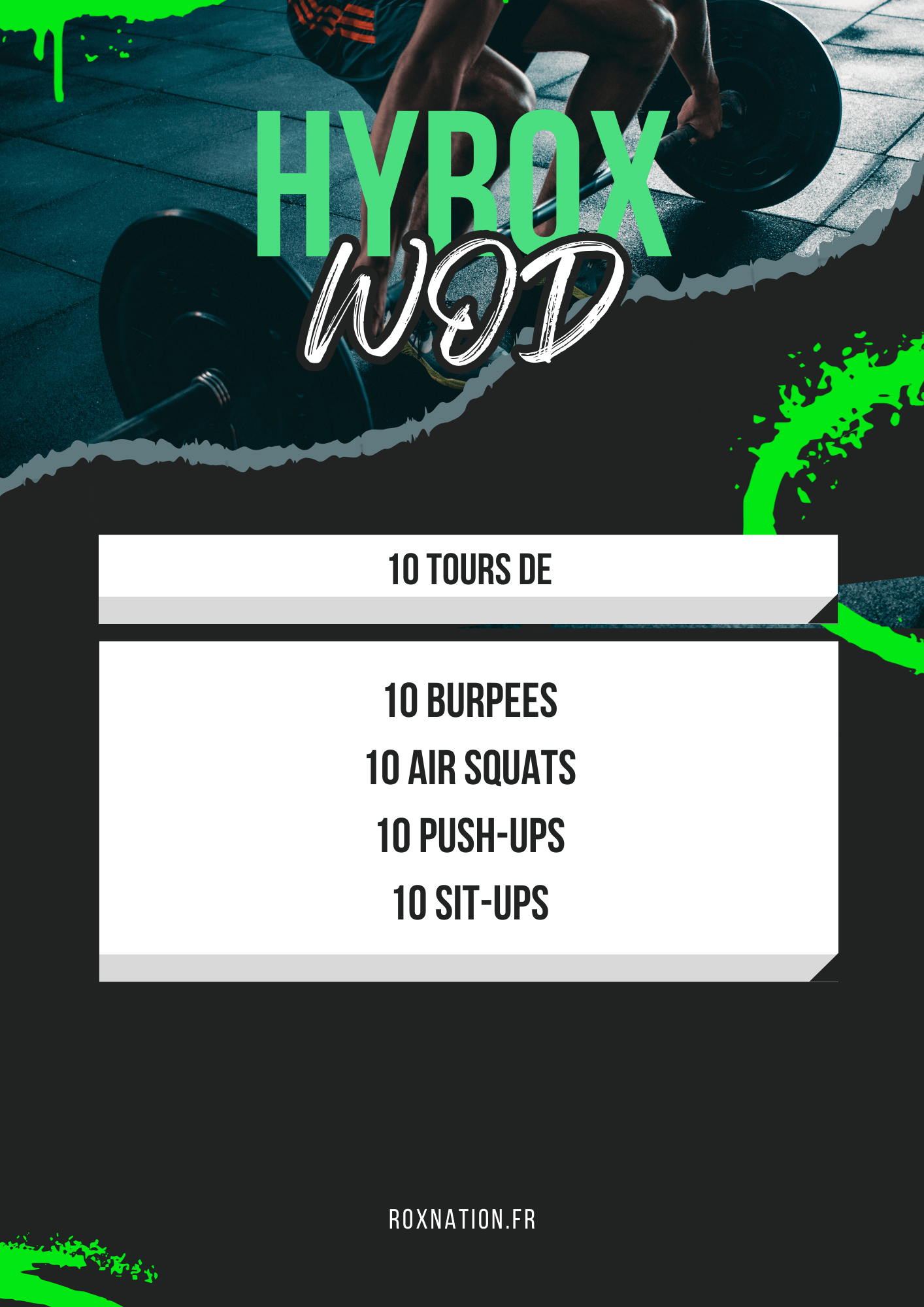 3 WOD Hyrox sans matériel