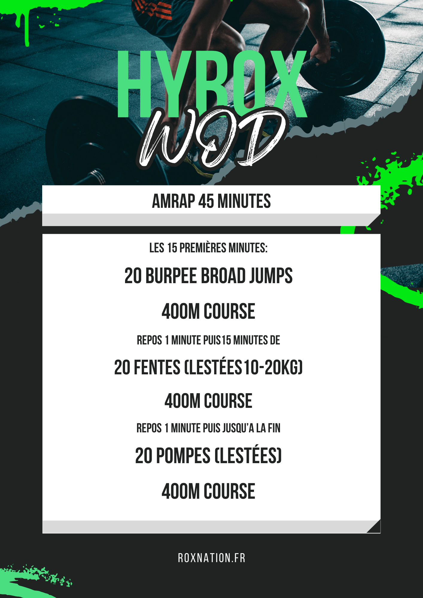 WOD Hyrox sans matériel 3